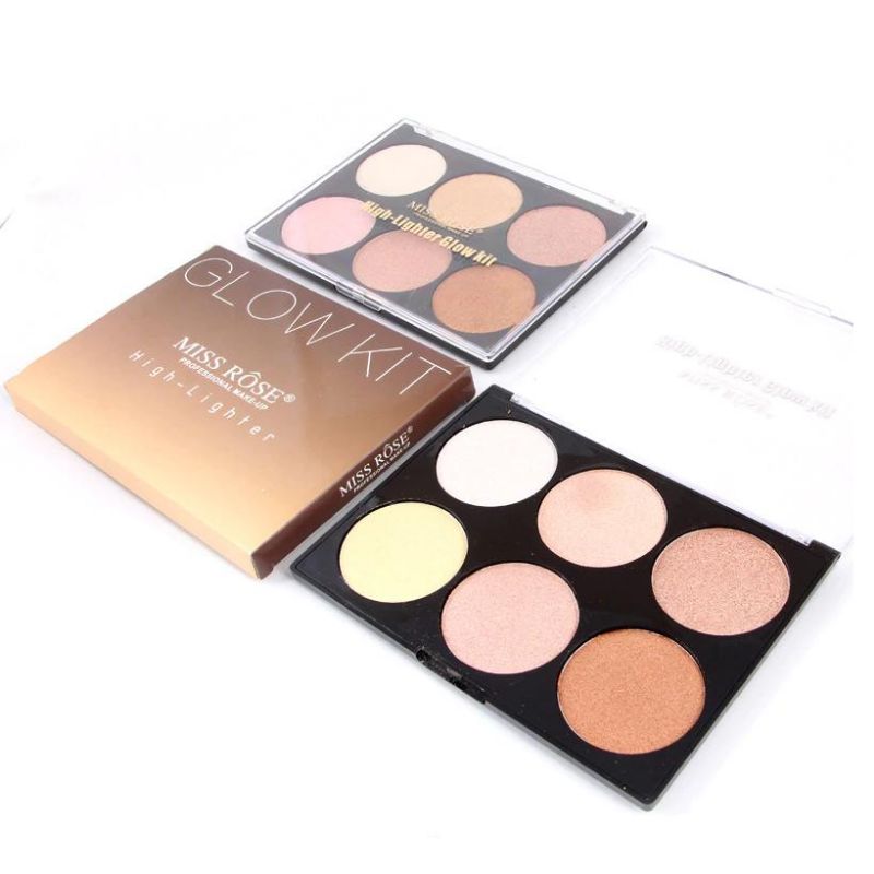 Pressed Powder 6 Colors Contour Bronzer and Highlighter Palette