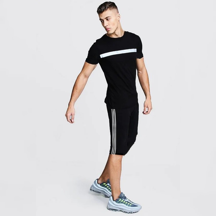 MEN'S DRY FIT TRACK SUIT(SHORT SLEEVES) BLACK